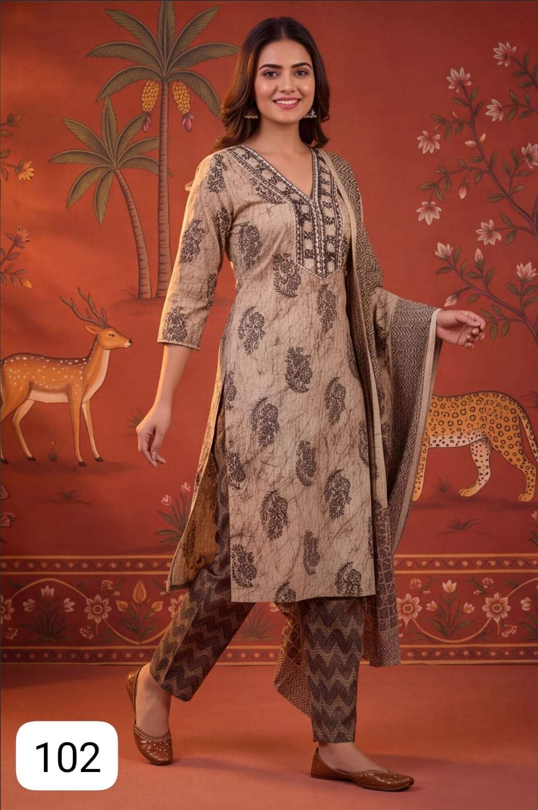 PURPLE CREATION MERIS COTTON FLOWER PRINT SALWAR SUIT WEDDING TYPE COLLECTION STORE
